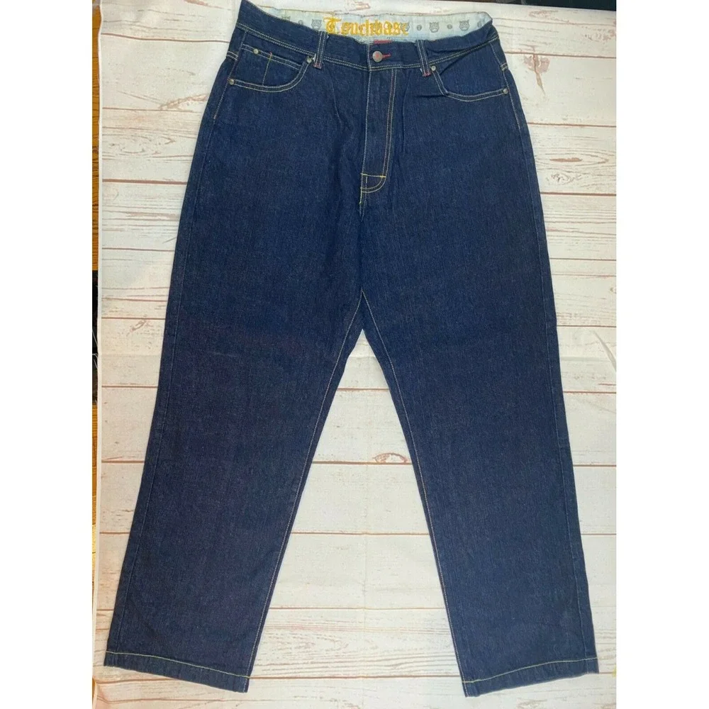 Touchbase Jeans Mens Relax Fit Straight Leg Zipper Fly 34X32